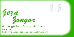 geza zongor business card